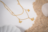 Butterfly Charm Layered Necklace