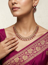 Regal Charm Stoned Necklace Set