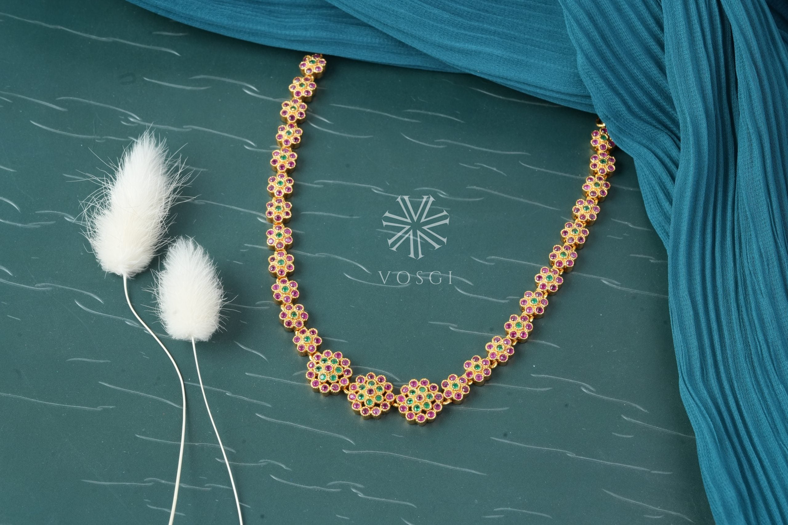 red stylish necklace for women