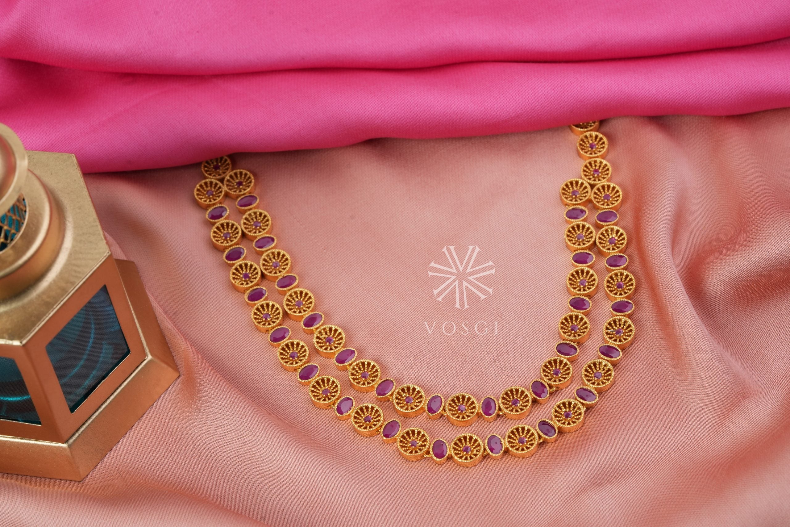 double layered golden necklace