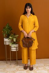 Mustard Yellow Linen Co-ords Set