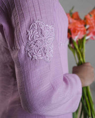 Pink Hand Embroidered Kurta Set