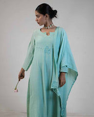 Mint Green Hand Embroidered Kurta Set