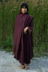 Wine Colored Anarkali