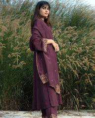 Wine Colored Anarkali