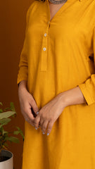 Mustard Yellow Linen Co-ords Set