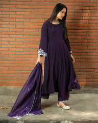 Violet Purple Anarkali