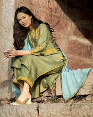 Sage Green and Powder Blue Kurta Set