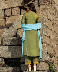 Sage Green and Powder Blue Kurta Set