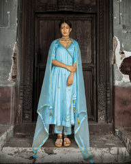 Powder Blue Anarkali