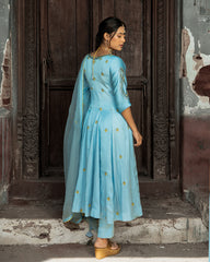 Powder Blue Anarkali