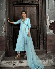 Powder Blue Anarkali