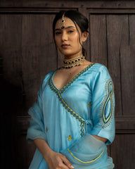 Powder Blue Anarkali