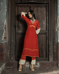 Royal Red Kurta Set