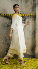 Elegant Ivory Organza Kurta Set