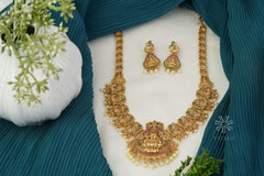 Gold Platted temple necklace set for women