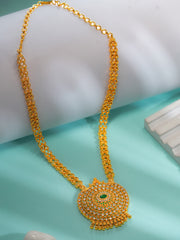 Gold Plated Wedding Haaram Necklace N-402)