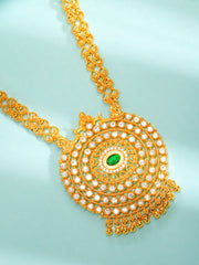 Gold Plated Wedding Haaram Necklace N-402)