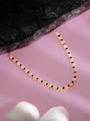 Gold-Plated Ruby Marquise & CZ Floral Cluster Necklace