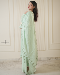 mint green mul chanderi anarkali