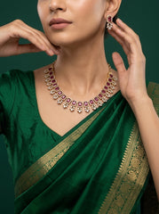 Diamond Necklace Set for Women – Elegant Bridal & Wedding Jewellery