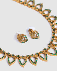 Gold Tone Blue Mango Necklace(N-456)