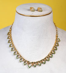Gold Tone Blue Mango Necklace(N-456)
