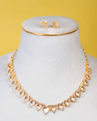 Gold Tone Blue Mango Necklace(N-456)