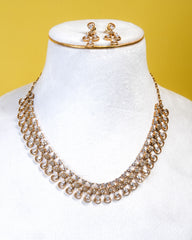 Regal Charm Stoned Necklace Set