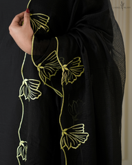 Black Embroidered Chanderi Suit with Kota Dupatta & Mul Lining