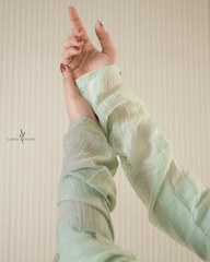 mint green mul chanderi anarkali