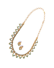 Gold Tone Blue Mango Necklace(N-456)