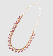 Gold Tone Blue Mango Necklace(N-456)