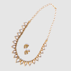 Gold Tone Blue Mango Necklace(N-456)