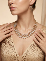 Regal Charm Stoned Necklace Set