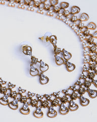 Regal Charm Stoned Necklace Set
