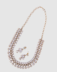 Regal Charm Stoned Necklace Set