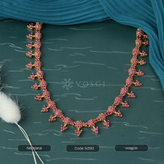 GOLD & RUBY TONED NECKLACE FOR WOMEN