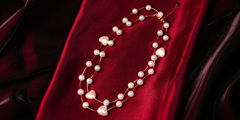 Heart Pearl Stoned Necklace