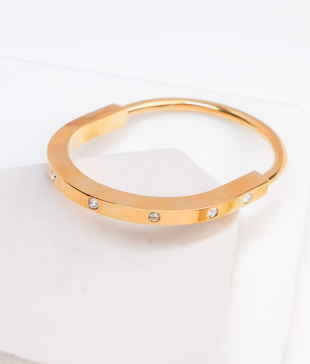 Classic Gold Sleek Bangle Bracelet(BR-230)