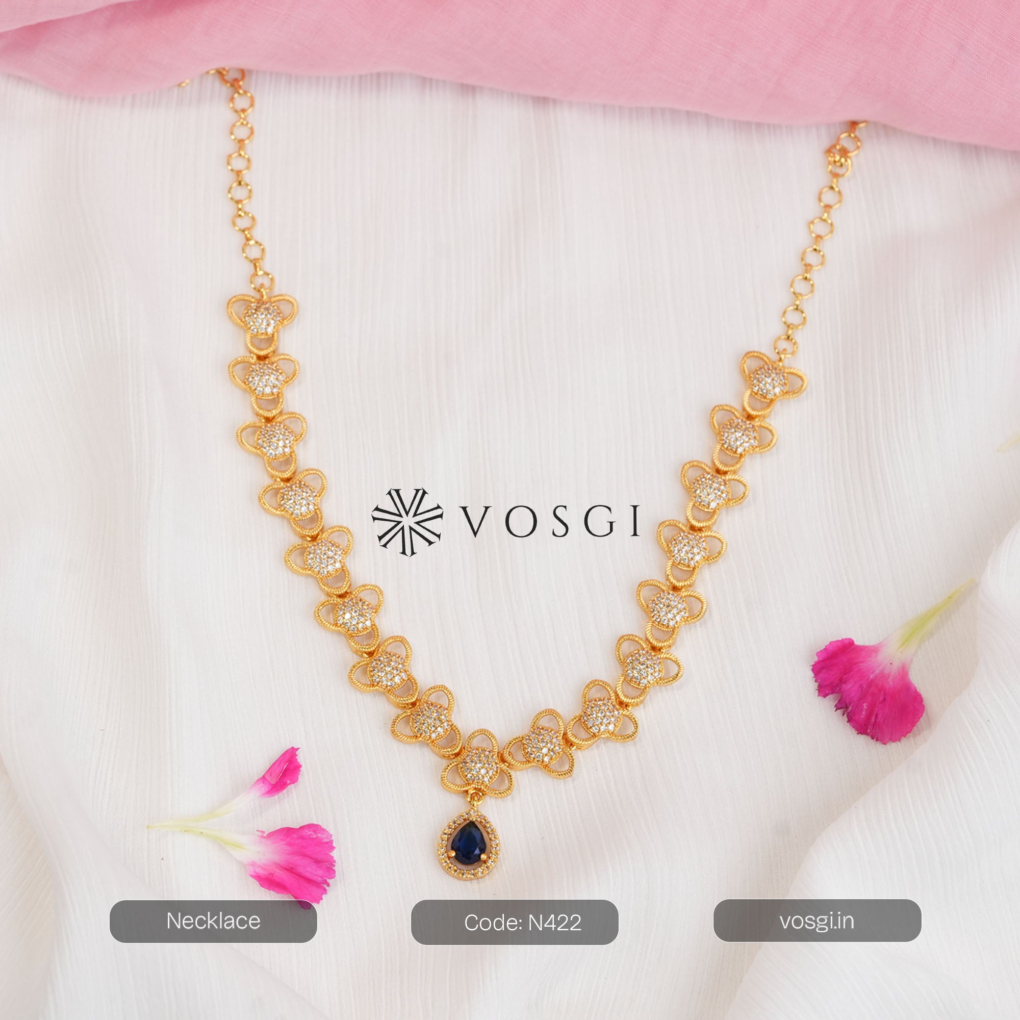 GOLD TONED NECKLACE FOR WOMEN